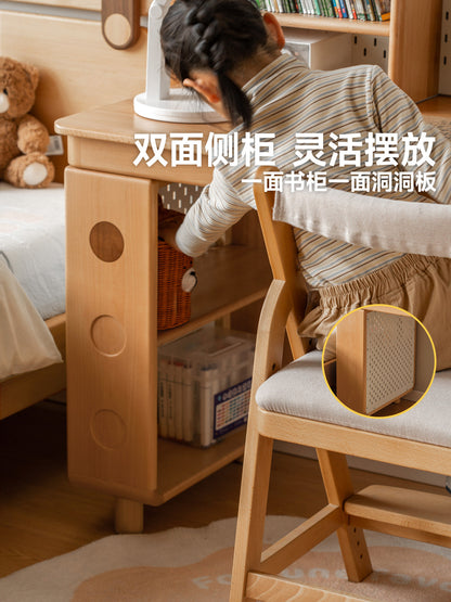 实木儿童学习桌课桌书桌书架一体桌子小学生写字桌