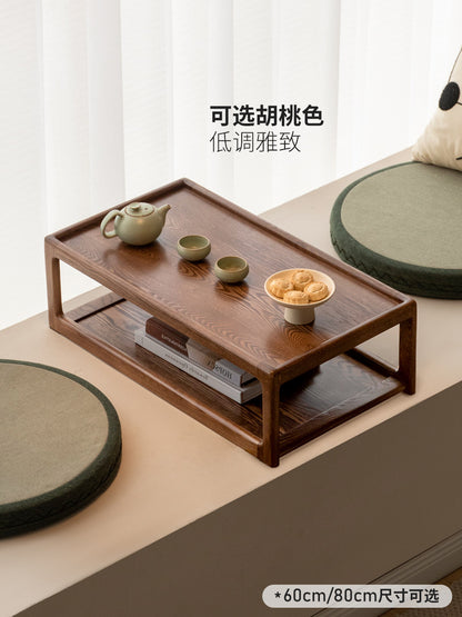 实木小桌子小茶几简约阳台炕几矮桌卧室榻榻米炕桌飘窗桌