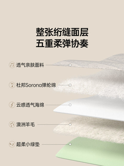 五重奏0胶水床垫分区独立弹簧厚垫特拉蕾乳胶垫海绵软垫