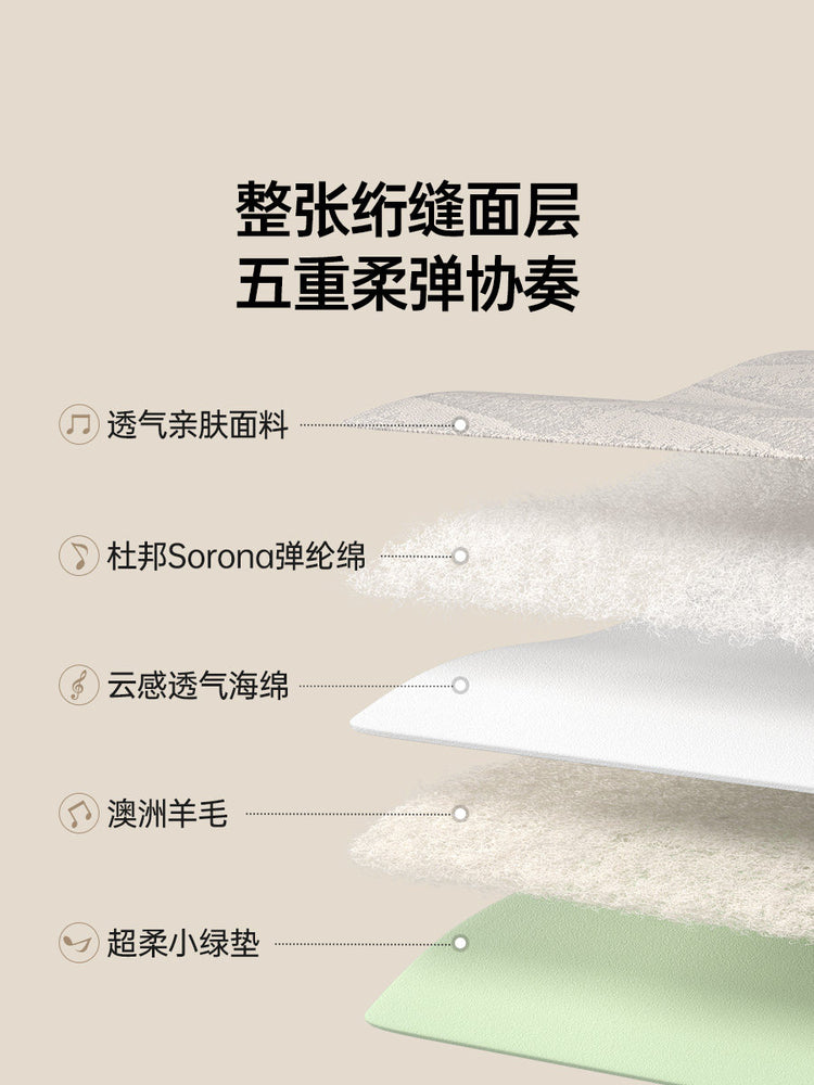 五重奏0胶水床垫分区独立弹簧厚垫特拉蕾乳胶垫海绵软垫