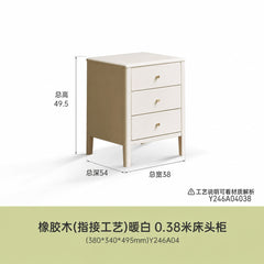 实木床头柜现代简约床边柜北欧抽屉储物柜橡木家具