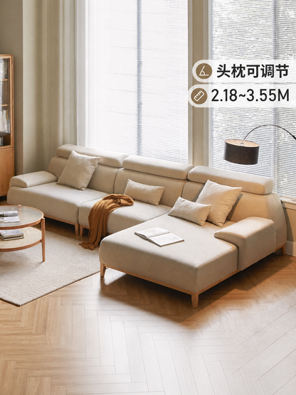 布艺沙发现代简约高靠背转角布沙发大户型客厅家具