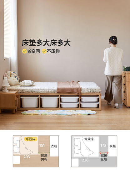 实木儿童床男孩女孩卧室储物床小户型榻榻米箱体床