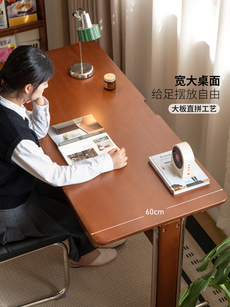 实木书桌书房包豪斯办公桌小户型化妆桌带抽电脑桌