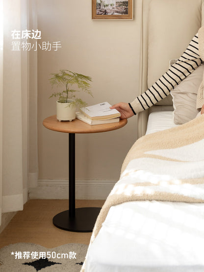 实木边几黑胡桃木创意沙发小圆桌现代简约阳台C型小茶几