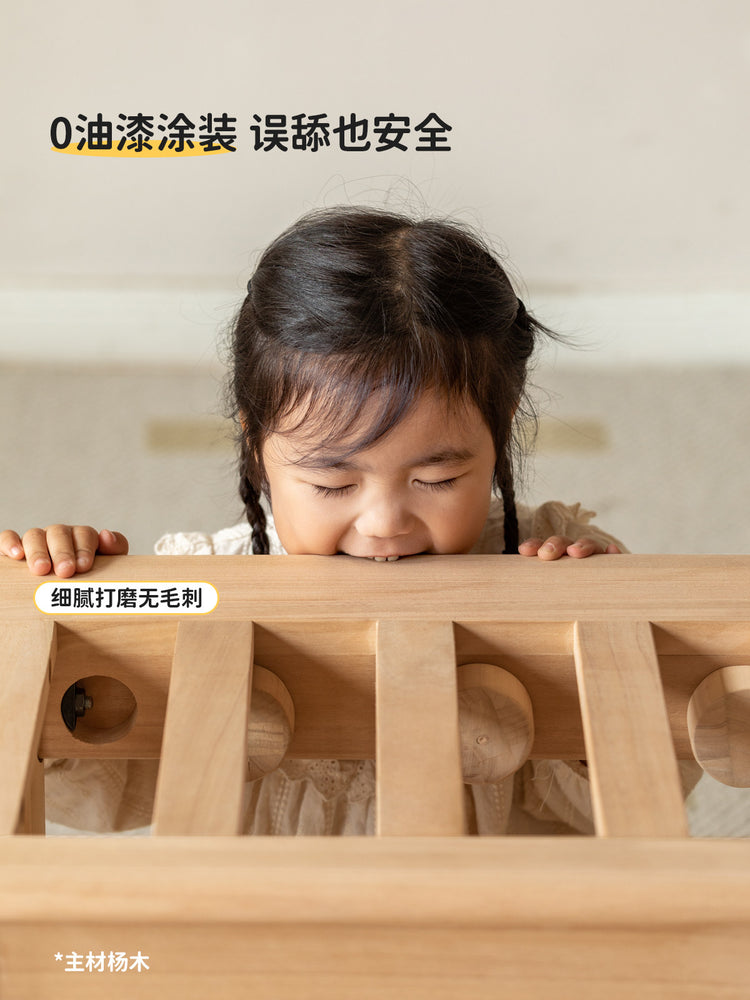 实木儿童床现代简约床边单人床加宽拼接神器男孩女孩小床