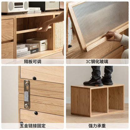 实木电视柜客厅小户型自由组合书柜小现代简约落地储物柜