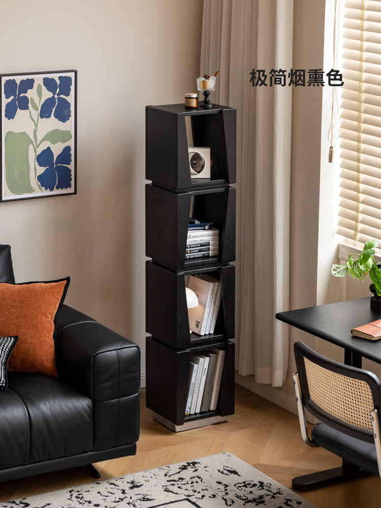 实木小户型书房置物架中古包豪斯展示架落地书架