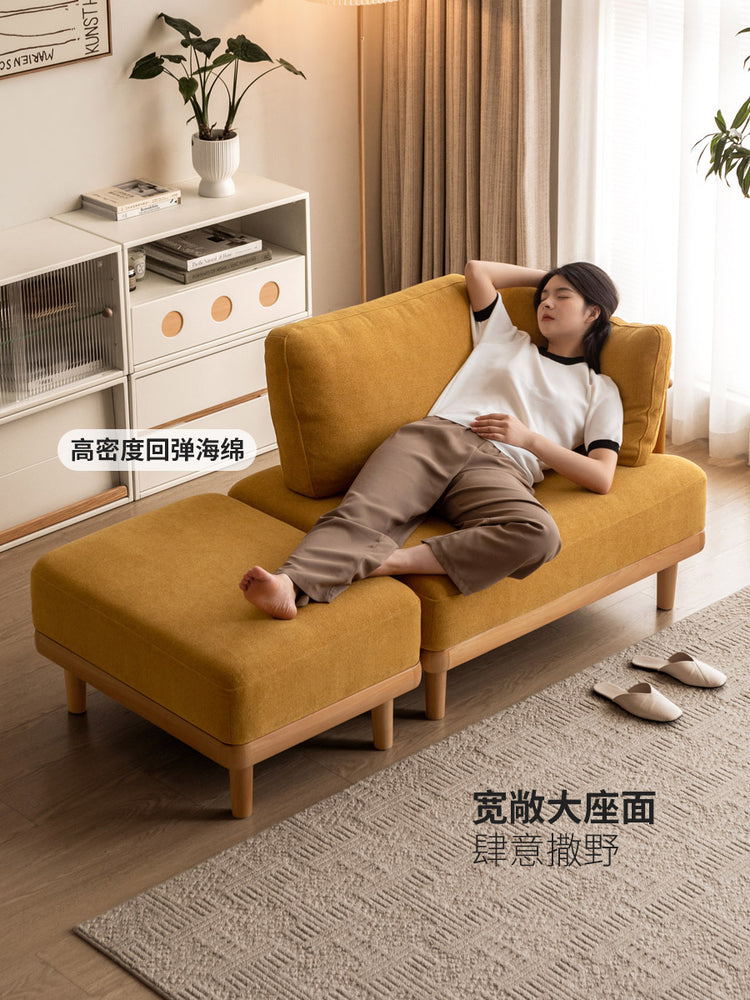 实木客厅2025新款自由组合沙发小户型布艺沙发