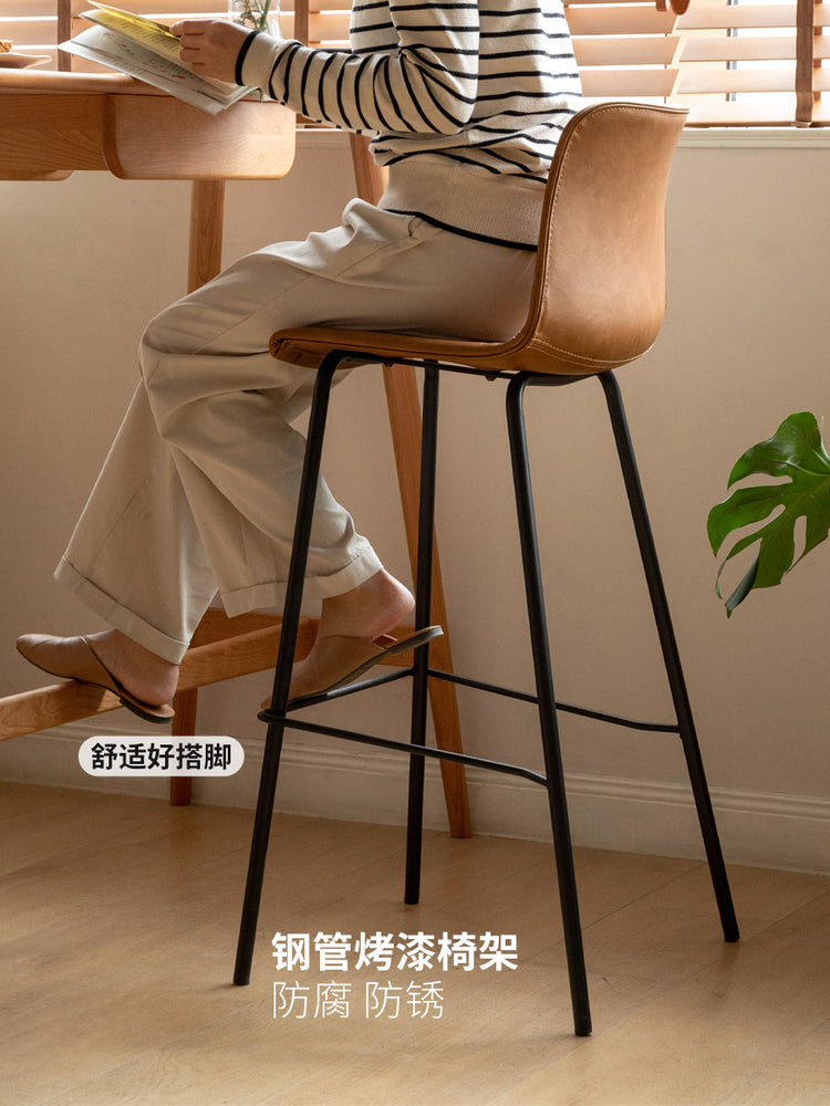 铁艺吧椅北欧靠背高脚凳简约现代酒吧吧台椅餐椅椅子