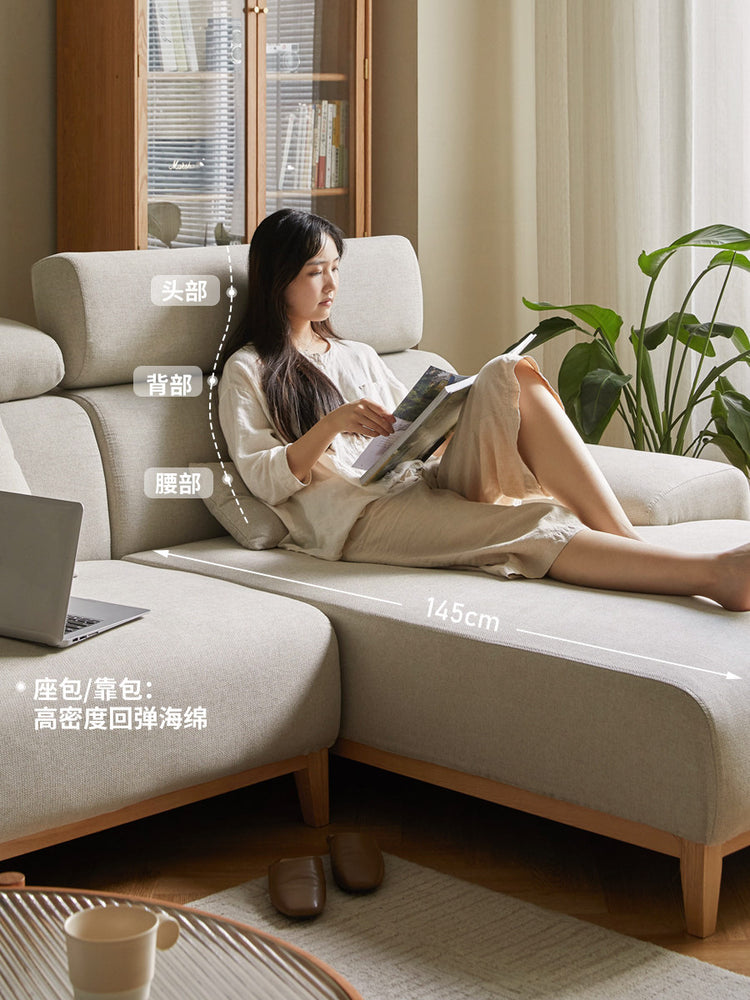 布艺沙发现代简约高靠背转角布沙发大户型客厅家具