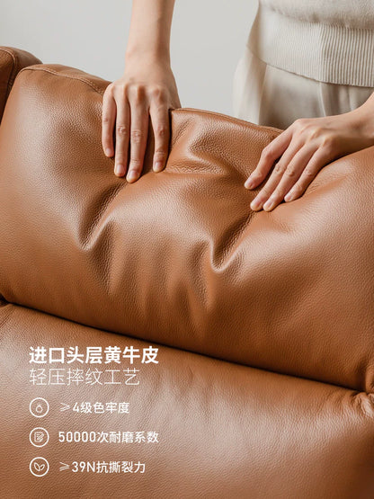 真皮沙发客厅头层牛皮三人位小户型简约小沙发