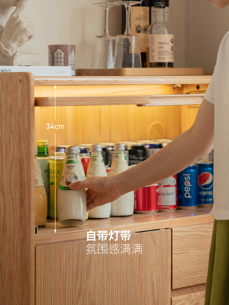 实木餐边柜现代简约多功能储物柜靠墙边柜角落置物收纳柜