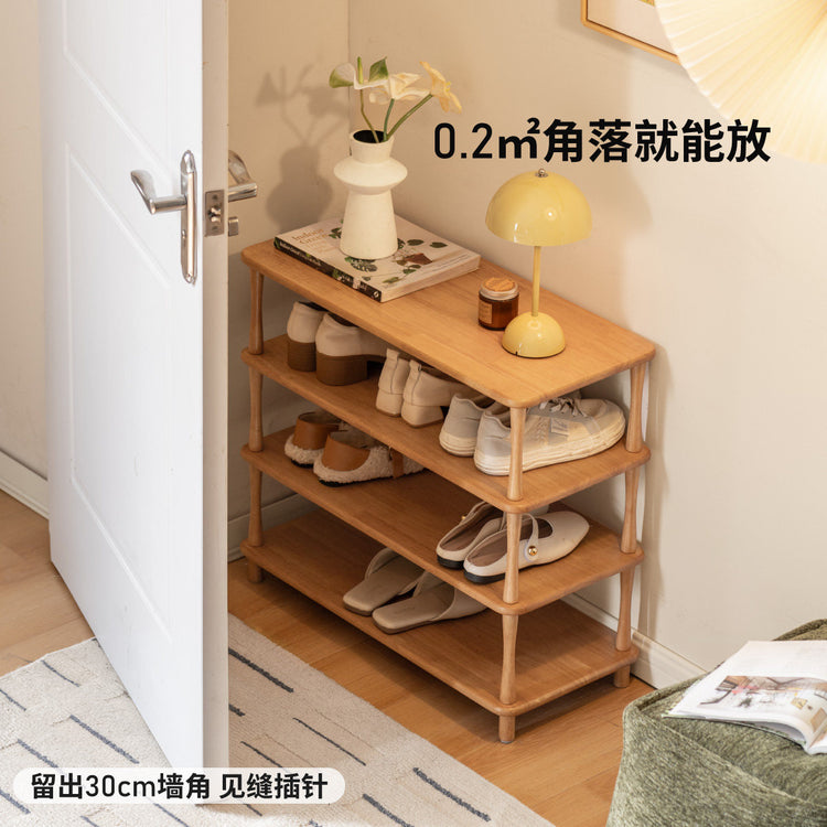 实木鞋架客厅现代简约收纳储物架小户型入户多层鞋柜