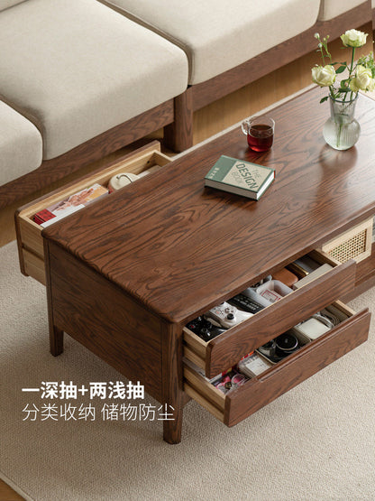 实木茶几北欧咖啡桌现代简约茶台小户型客厅橡木方形茶桌