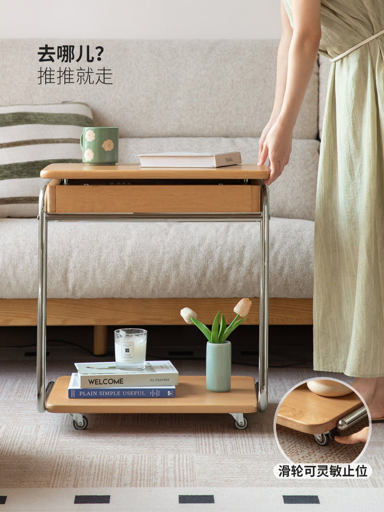 实木边几客厅现代简约沙发边桌阳台小户型C型角几