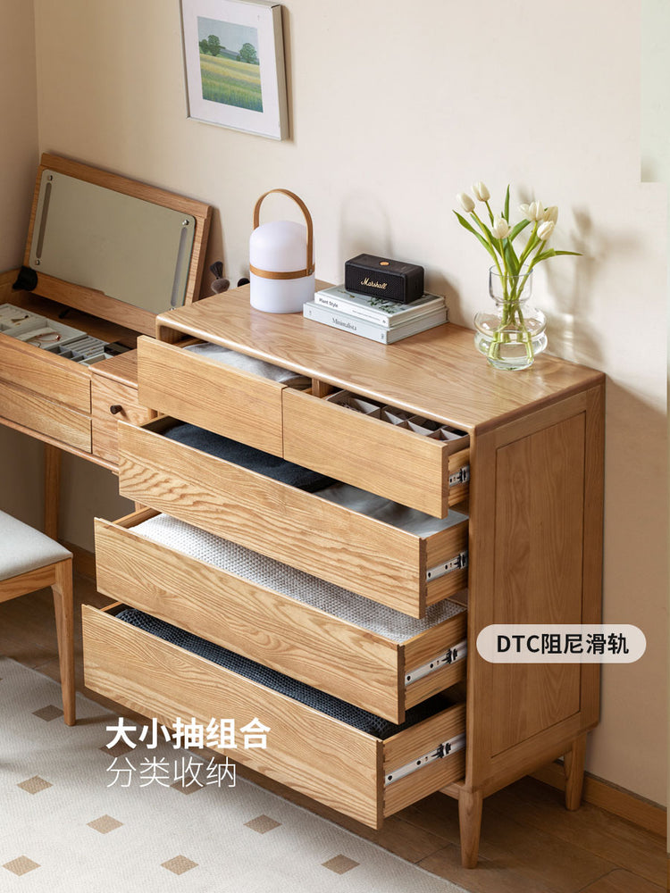 实木斗柜卧室储物柜五斗柜边柜床边床尾柜收纳抽屉柜