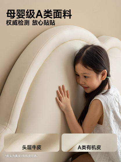 实木儿童床男孩单人床现代简约软包床云朵床女孩公主床