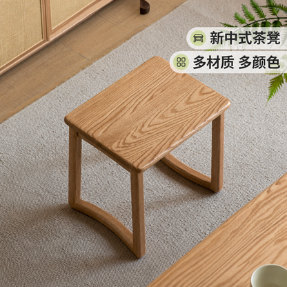 实木茶凳客厅新中式方凳简约板凳凳子橡木换鞋凳脚蹬