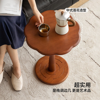 吉祥好礼实木边几客厅中古小茶台阳台角几法式咖啡桌