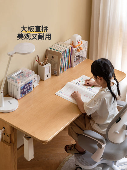实木儿童学习桌手摇升降桌小学生课桌写字桌书桌桌椅