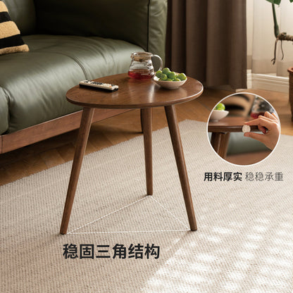 实木小茶几现代简约圆桌客厅角几北欧边桌小户型沙发边几