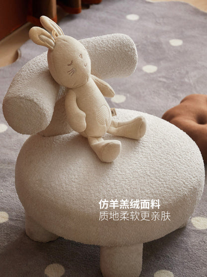 单人沙发椅仿羊羔绒沙发可爱宝宝卡通座椅阅读休闲椅