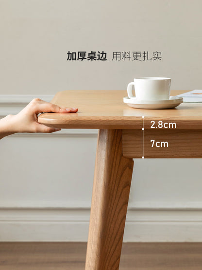 实木餐桌简约现代白蜡木饭桌北欧原木色桌子