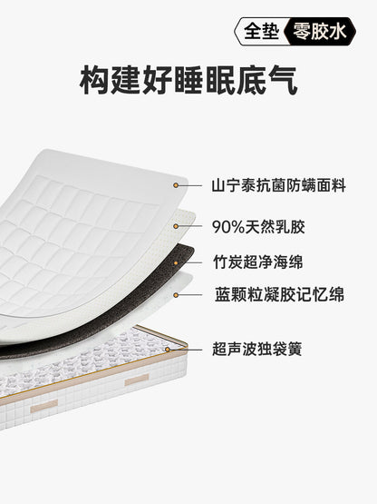 0胶水床垫睡感可调弹簧乳胶厚垫子防螨席梦思魔术师