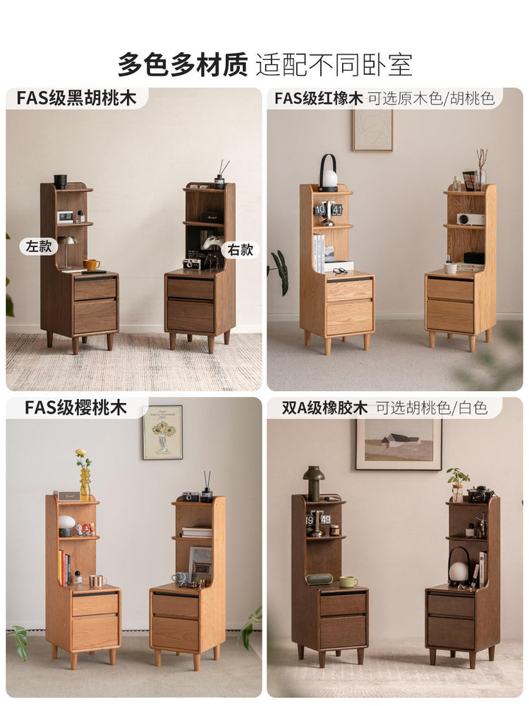实木床头柜现代简约樱桃木置物柜卧室床边收纳柜子