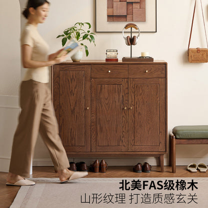 实木鞋柜门口玄关柜客厅收纳置物柜阳台柜子储物柜