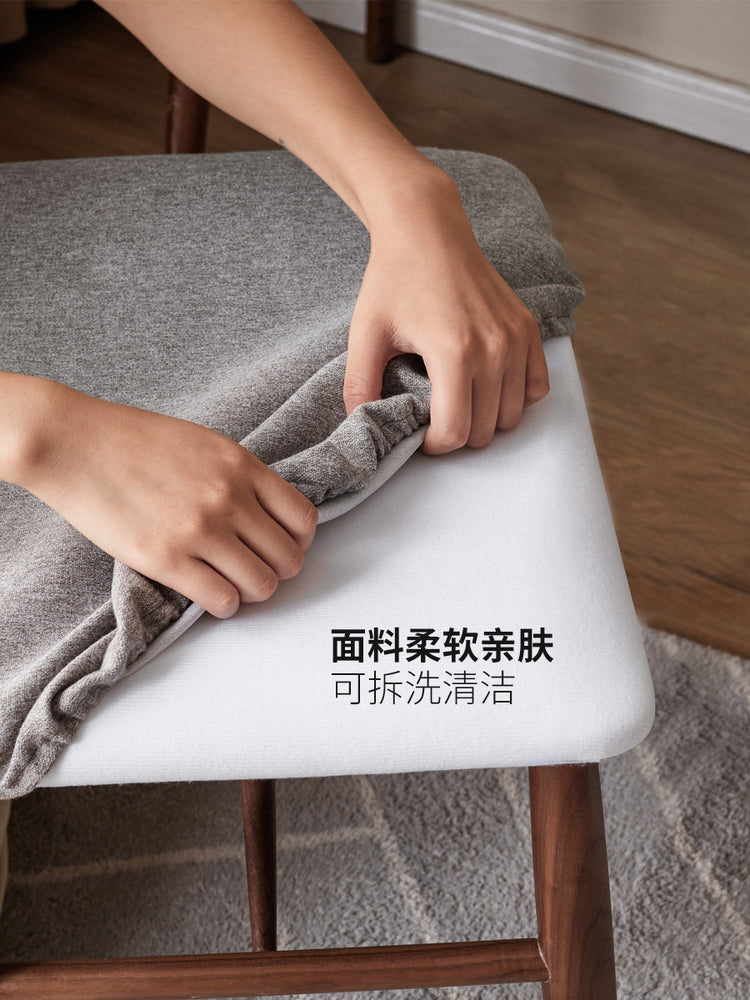 实木化妆凳简约梳妆凳软包板凳方凳布艺换鞋凳皮凳子