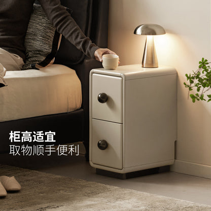 实木床头柜现代简约储物柜卧室床边灰色柜子收纳柜