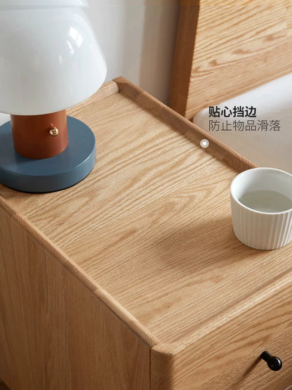 实木床头柜极窄夹缝床边柜简约卧室家具橡木抽屉柜储物柜