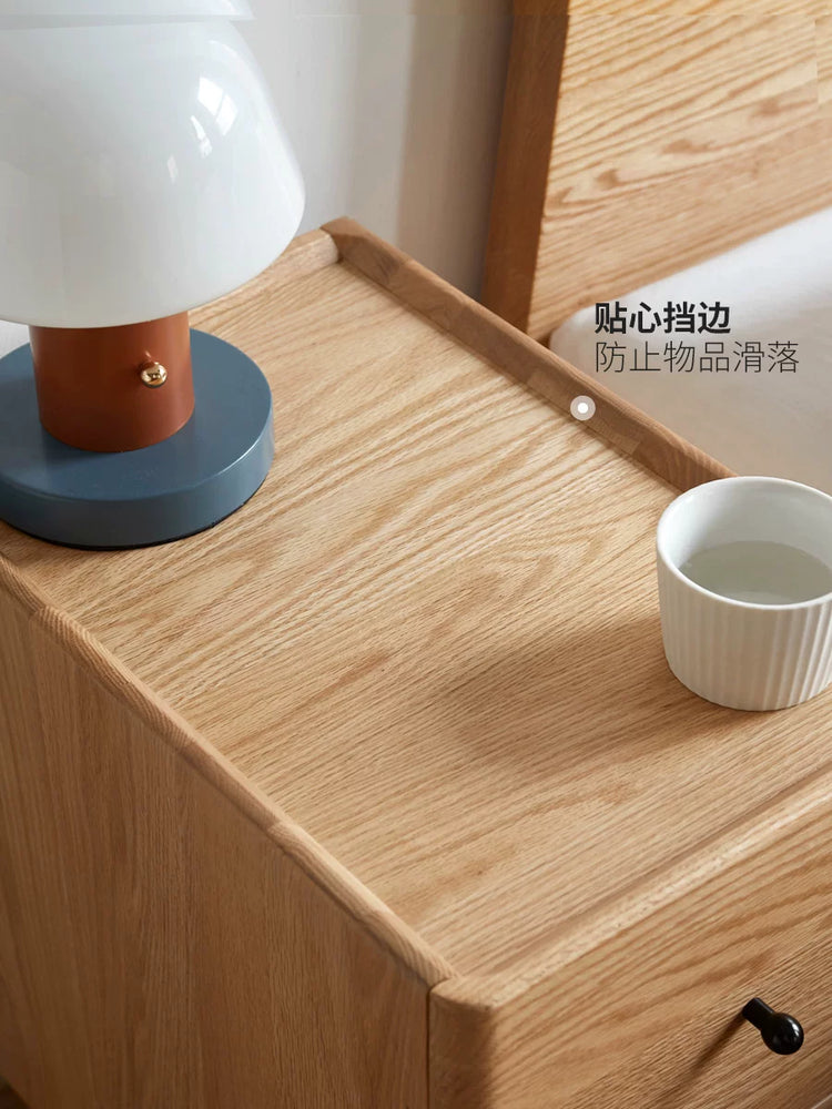 实木床头柜极窄夹缝床边柜简约卧室家具橡木抽屉柜储物柜
