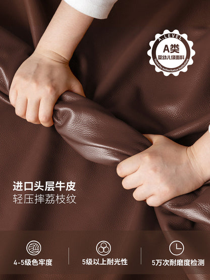 功能客厅复古零靠墙真皮沙发中古小户型电动沙发