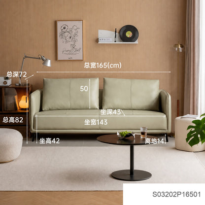 真皮沙发意式极简头层牛皮客厅小户型直排沙发