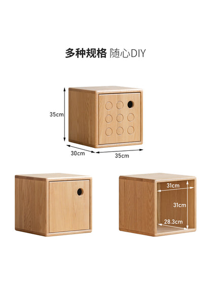 实木书柜自由组合书架书房置物架橡木简约落地储物柜