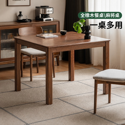 实木餐桌小户型饭桌餐厅方桌麻将桌北欧餐桌椅定制
