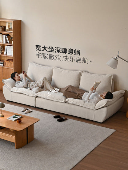 布艺沙发客厅现代简约直排小户型猫爪帆船沙发