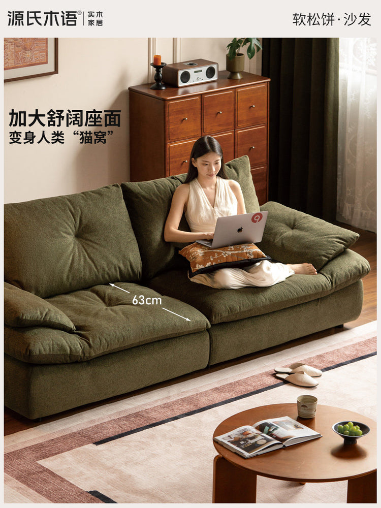 布艺沙发客厅简约猫抓布全拆洗小户型三人位沙发