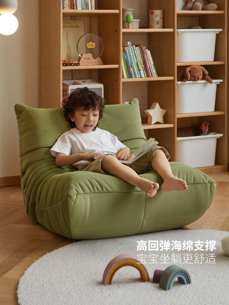 儿童懒人沙发客厅阳台落地休闲躺椅现代简约毛毛虫沙发椅