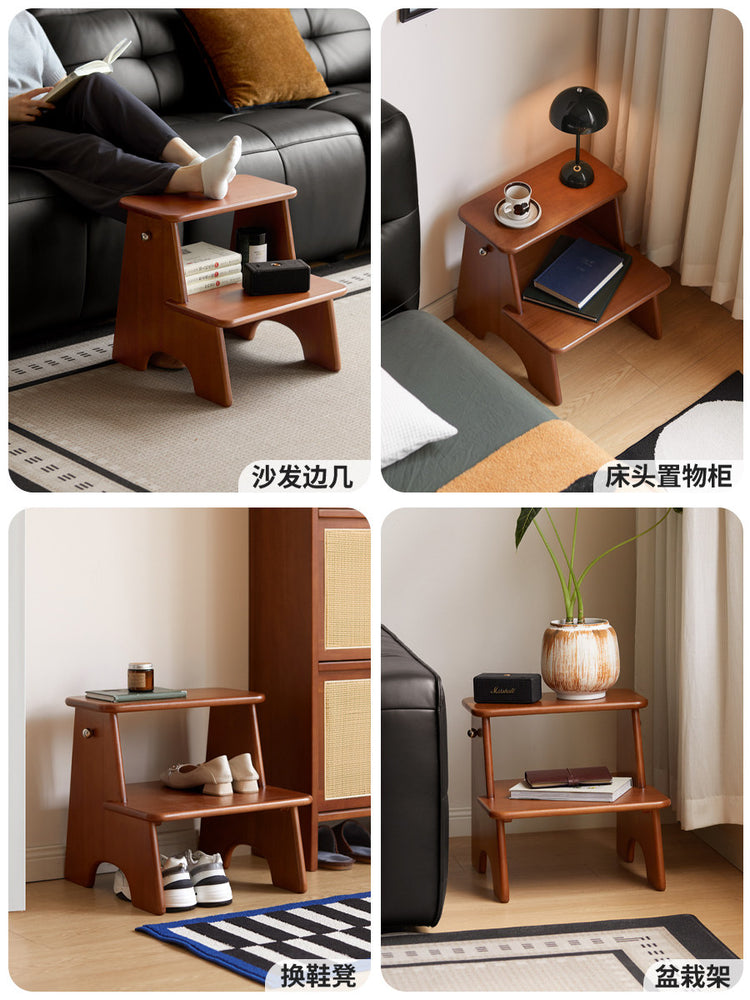 实木凳子中古风脚凳换鞋凳复古梯凳小板凳休闲矮凳