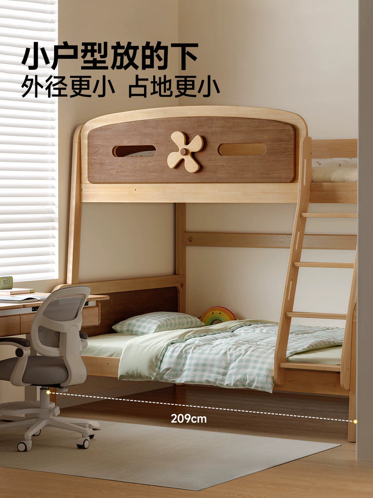 实木儿童高低床上下铺双层床小户型成人互不干扰子母床