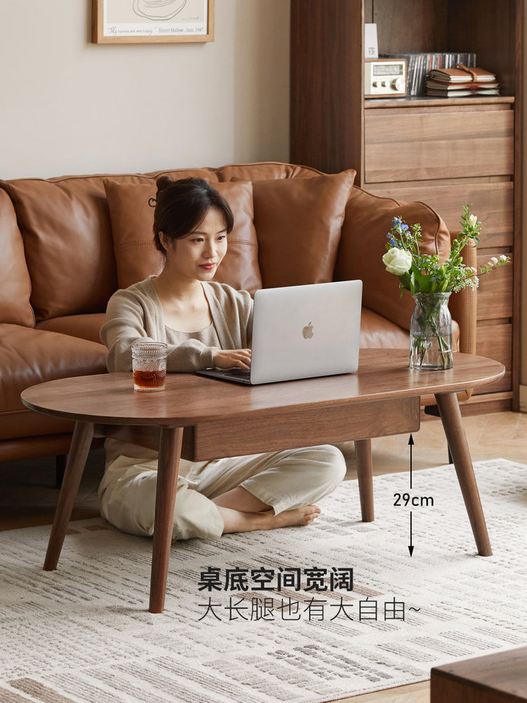 实木茶几客厅黑胡桃木茶台简约现代小户型原木茶桌