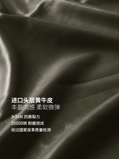 实木现代简约樱桃木双人沙发客厅2025新款真皮沙发