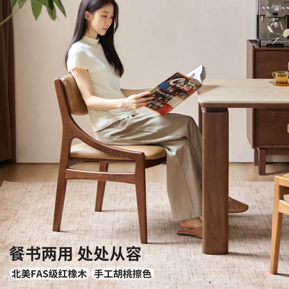 实木书椅书桌椅书房橡木靠背椅办公椅餐桌椅椅子餐椅