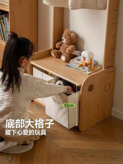 实木儿童衣帽架卧室床边挂衣架创意卡通落地衣服收纳架