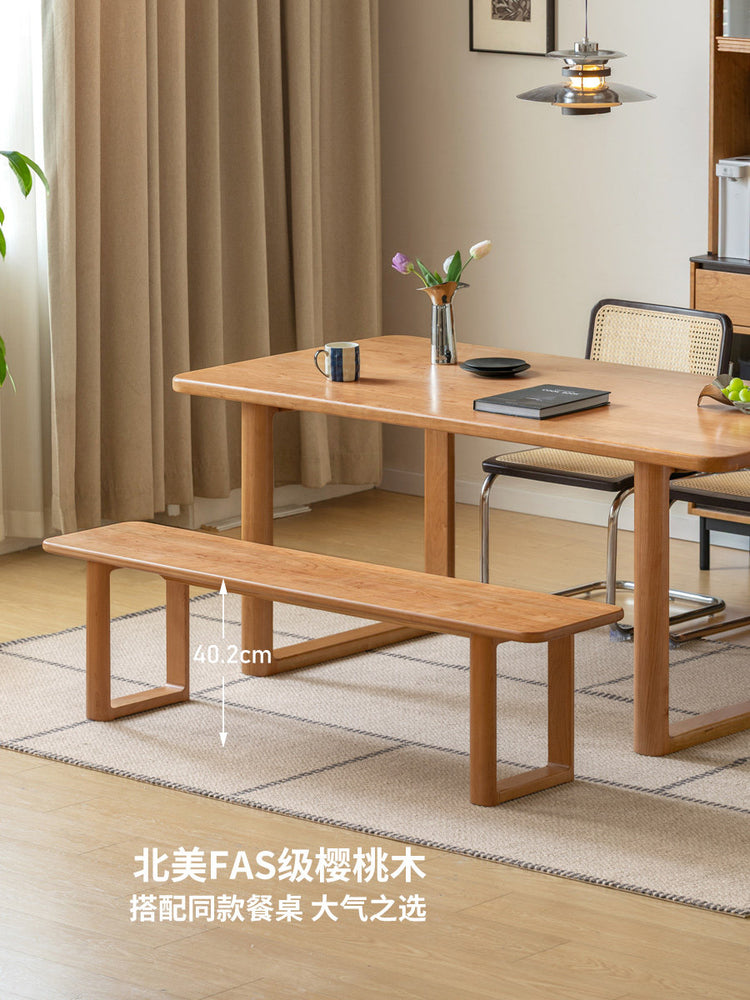 实木长条凳餐厅现代简约长凳樱桃木换鞋凳小户型板凳