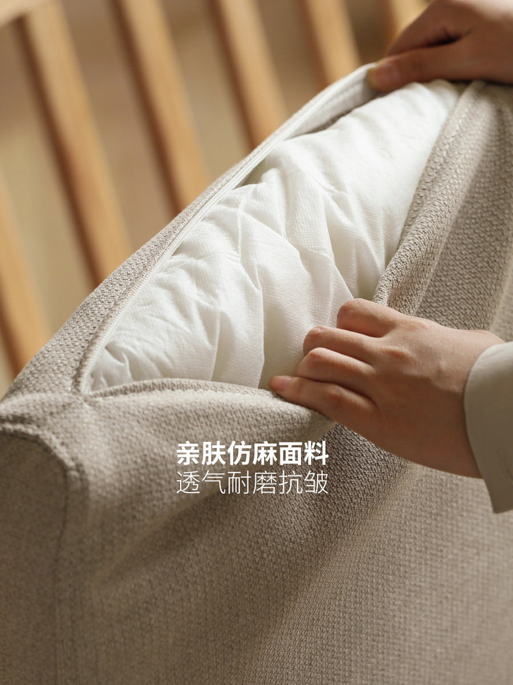 实木现代简约冬夏两用直排沙发北欧客厅布艺沙发